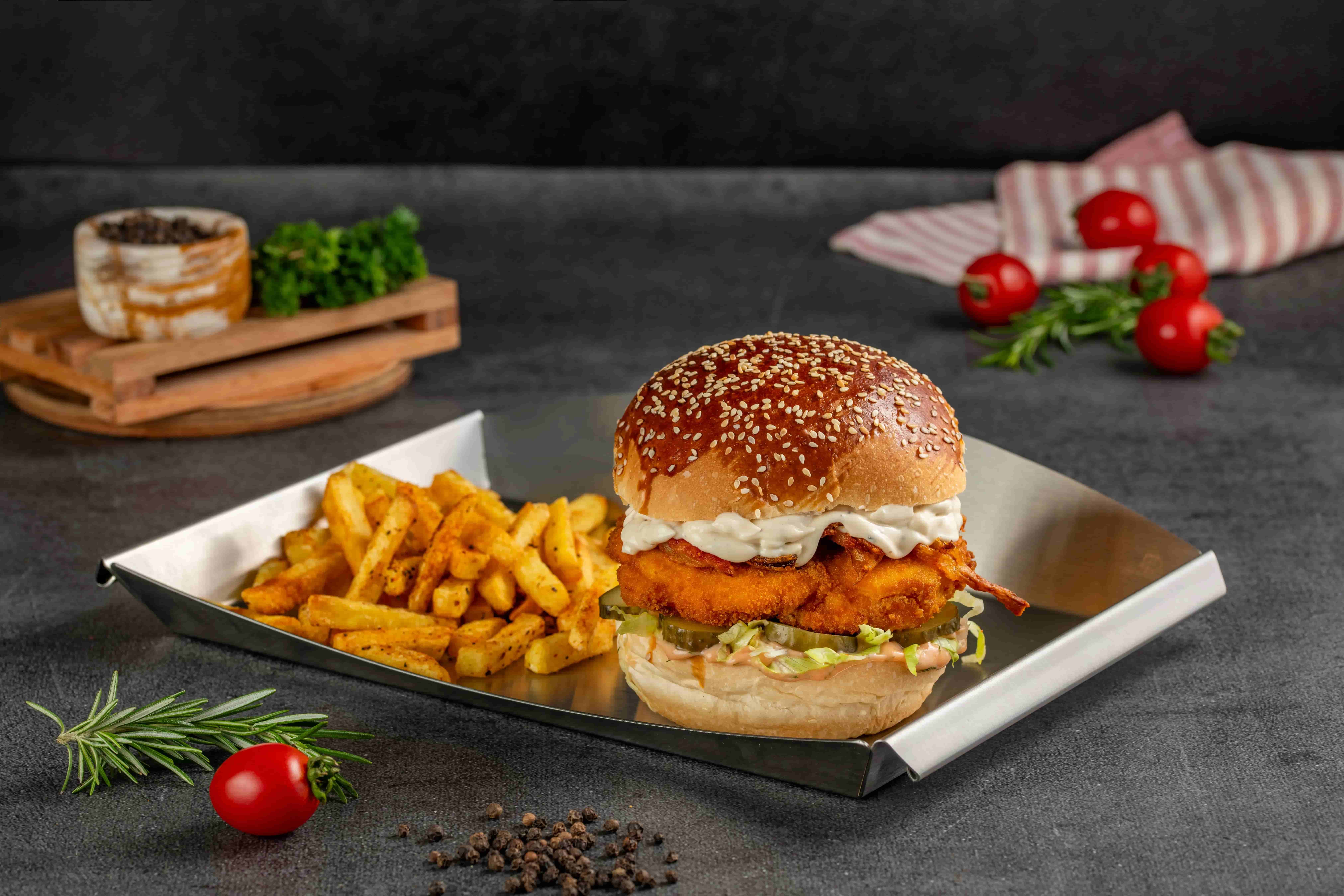 Trüf Mayonezli Chicken Burger