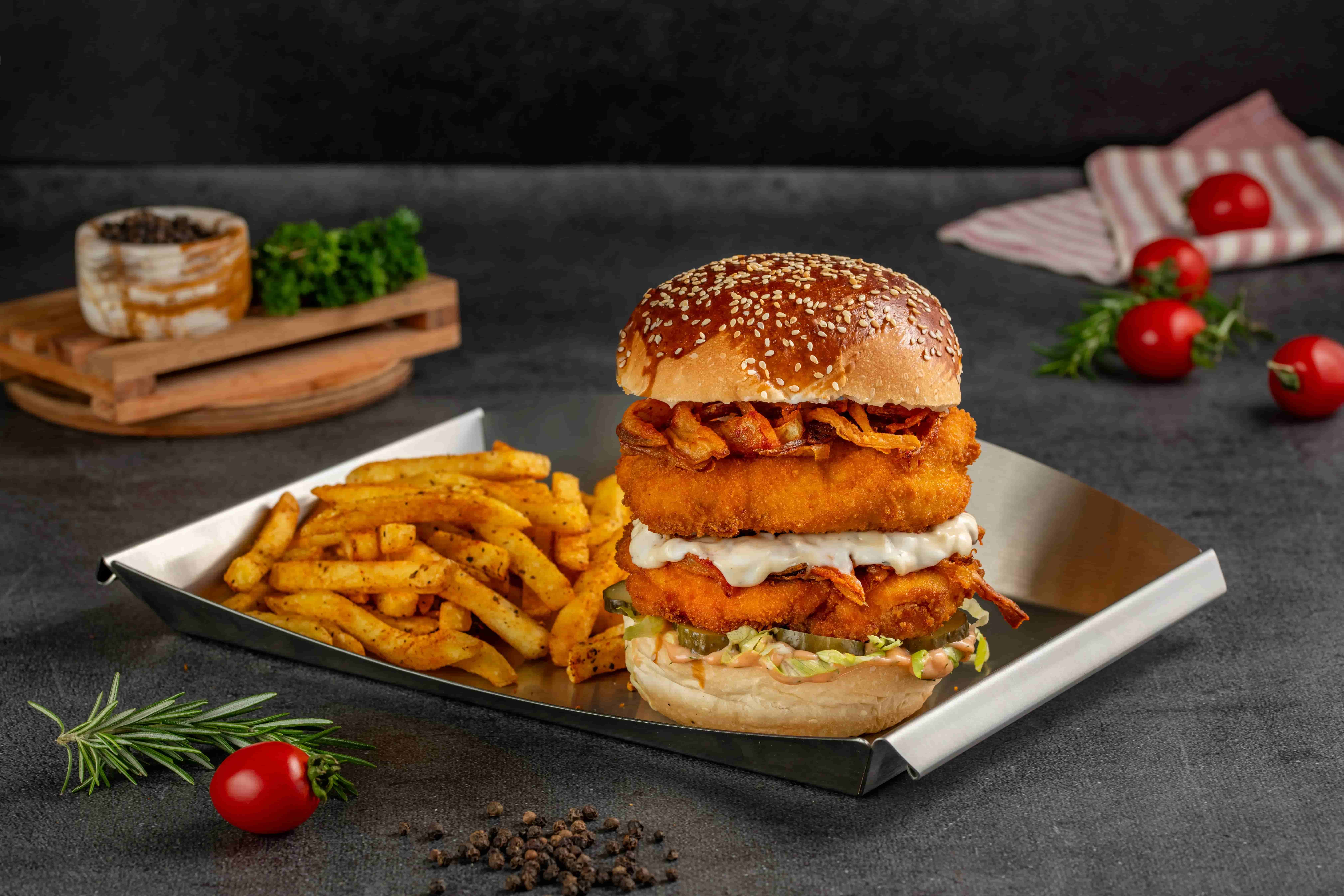 Double Chicken Burger